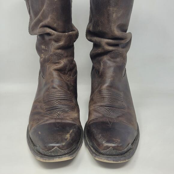 Durango Brown Heeled Boots - Picture 4 of 12